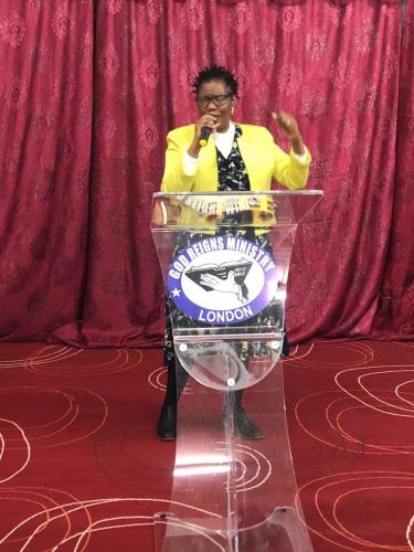 Pastor Privilege during praise and worship.